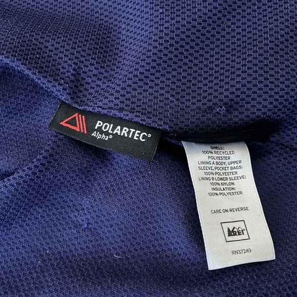 REI WOMENS PURPLE JACKET POLARTEC PERTEX NYLON POLYESTER FULL ZIP HOODED Size S - Picture 6 of 8